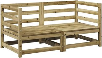vidaXL Juego De Sof&aacute;s De Jard&iacute;n 2 Piezas Madera De Pino Impregnada Vidaxl
