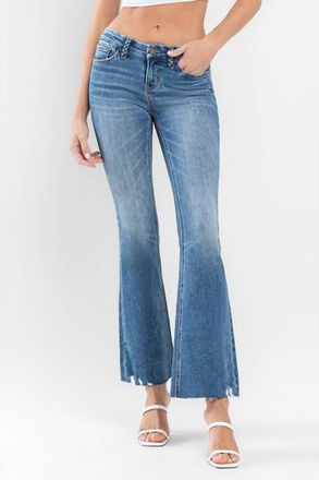 Flying Monkey Amie Low Rise Flare Jeans In Blue
