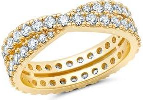 Crislu Grace Cubic Zirconia Eternity Ring in 18Kyg/clear Stone at Nordstrom, Size 7