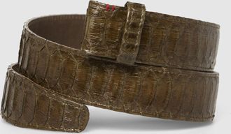 CLARIS VIROT Ceinture Python Kaki