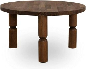 Dmora Mesa De Caf&eacute; Dpogb, Mesa De Centro Baja, Revistero Para Sof&aacute;, Estante De La Sala De Estar, 70x70h40 Cm, Nuez - Dmora