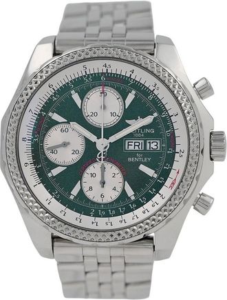 Breitling Pre-owned Breitling Bentley GT Chronograph Automatic Chronometer Green Dial Mens Watch A13362