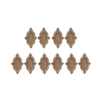 OEM 10 Discos De Madera Tallada Sin Pintar Estilo Europeo Para Marcos De Fotos, Decoraci&oacute;n De Madera Para Bodas, Puertas Y Hogares, 25x15 Cm