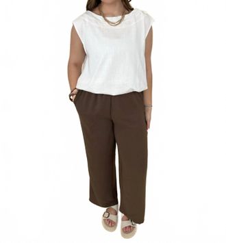 THML Clothing Valoria Sleeveless Ruffle Top In White