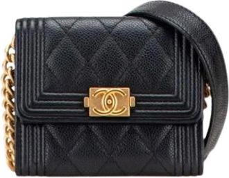 Chanel Pre-owned Vintage Heuptas - Dames - Vintage Heuptassen - Zwart - ONE Size - Leer - Vintage