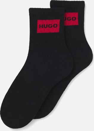 HUGO BOSS Womens 2 Pack of Red Logo Socks - Black - Size: 3.5/4/4.5/5/2/2.5/3