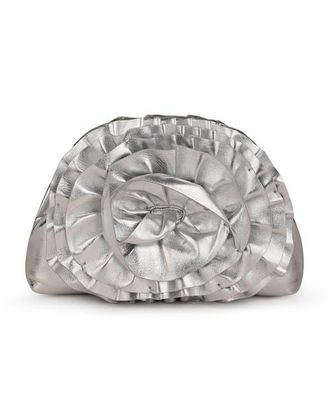 Raf&eacute; New York Aya Frame Clutch in Silver at Nordstrom, Size Small