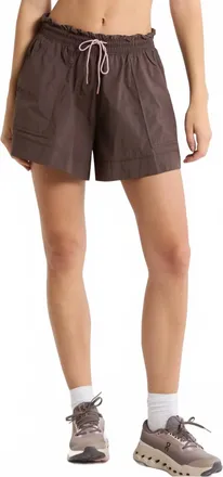 Free People Womens Horizon Drawstring Short In Chocolate