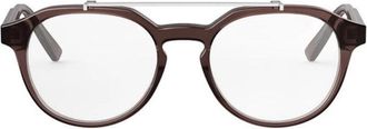 Dior Square Full Rim Eyeglasses - Brown