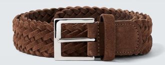 Kiton Woven suede belt