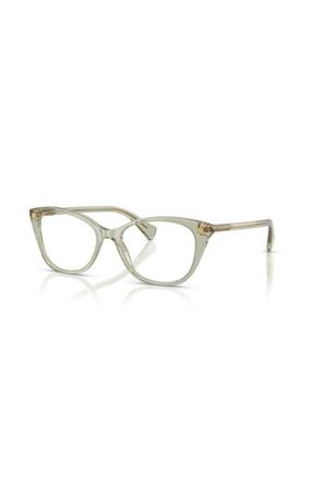 Ralph Lauren 55mm Rectangle optical glasses in Green at Nordstrom