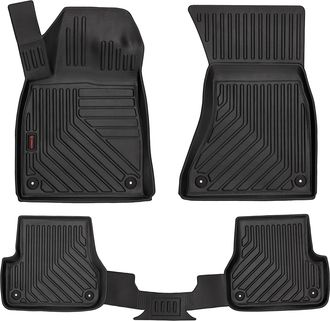 OEM Alfombrillas De Goma 3d Para Audi A6 C7 (sed&aacute;n, Familiar, Avant, 2011-2017) - Borde De 5 Cm