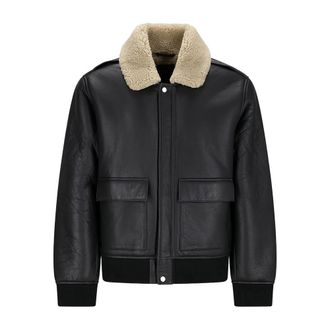 Calvin Klein Leather Outerwears Nero-Uomo