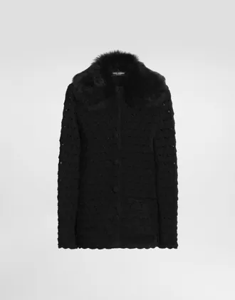 Dolce & Gabbana Crochet Jacket - Woman Blazers Black 36