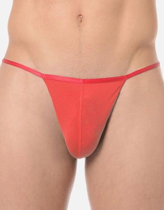 HOM Hom Mens Plume Ultra-light G-String, Red - Size: 37/36/32