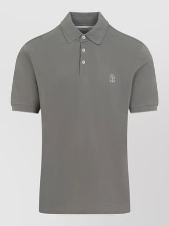 Brunello Cucinelli cotton short-sleeve piqu&eacute; polo shirt