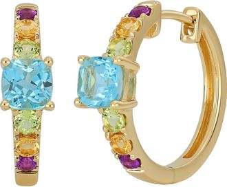 Bony Levy Color Jewel Embellished 14K Gold Hoop Earrings in 14K Yellow Gold Mix Stone at Nordstrom