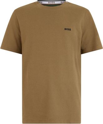 HUGO BOSS Korte Mouw Katoenen T-shirt - Heren - T-shirts - Bruin - XS - Katoen - Tops