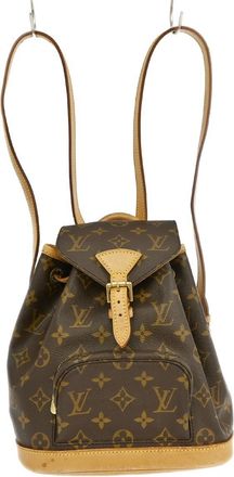 Louis Vuitton Montsouris Backpack Monogram Canvas Brown Canvas Backpack Bag (Pre-Owned)