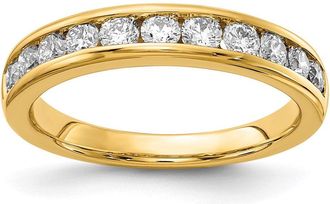 Diamond2Deal 14k Gold Lab Grown Diamond Wedding Band Ring 3/4Ct Clarity- VS Color- D-E
