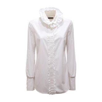 Dsquared2 Shirts, female, White, Size: L P6072 Camicia Taglio Vivo Shirt