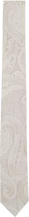 Lords of Harlech Crochet Paisley Printed Tie in Crochet Paisley Ivory at Nordstrom