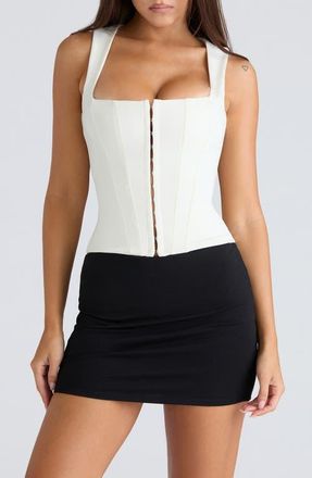 House of CB The Balconette Corset Top in Ivory at Nordstrom, Size X-Small A