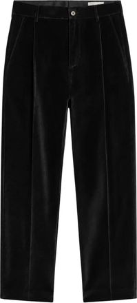 Pence Alain Black Velvet Chino Pants