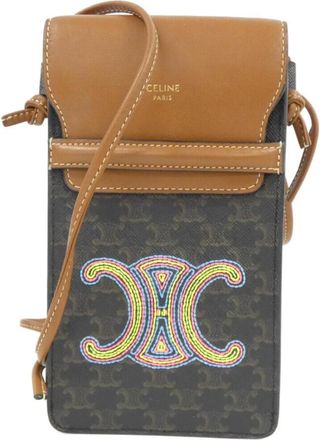 Celine Multi-Color Coated Canvas Leather Phone Wallet (Pre-Owned)