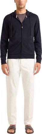 Orlebar Brown Mathers Merino Knit Sweatshirt In Night Iris