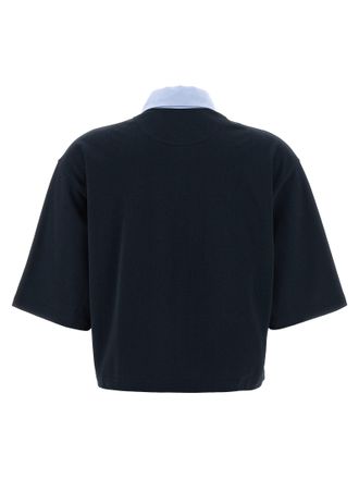 Stella McCartney Logo-Embroidered Cotton Polo Shirt - Blue