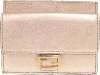 Fendi Pre-owned Business Card Case - Dames - Vintage Accessoires - Roze - ONE Size - Leer - Vintage