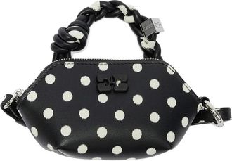 Ganni Handbags, female, Black, Size: ONE SIZE Bou Mini Keychain Bag