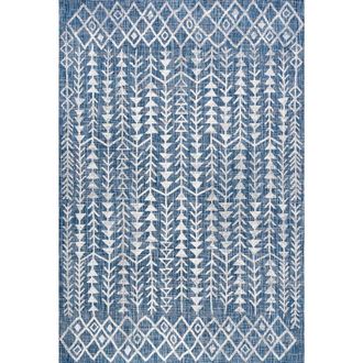 Jonathan Y Designs Tokay Bohemian Geometric Indoor/Outdoor Area Rug in Blue/ivory at Nordstrom, Size 3Ft 0In X 5Ft 0In
