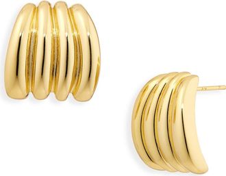 Argento Vivo Scalloped Stud Earrings in Gold at Nordstrom Rack