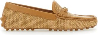 Tod's Beige Woven Loafers