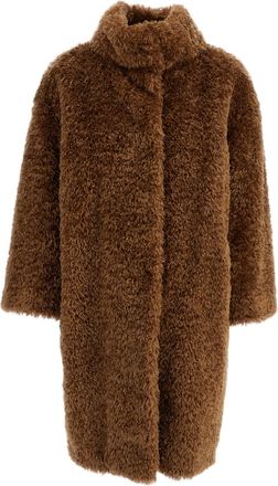 Herno Beige Soft Faux Fur Coat