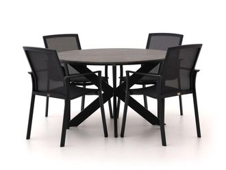 Bellagio la vita attrattiva Bellagio Dranera/Fidenza ø126cm dining tuinset 5-delig stapelbaar