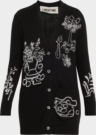 Libertine - Libertine Still Life Crystal Cashmere Cardigan