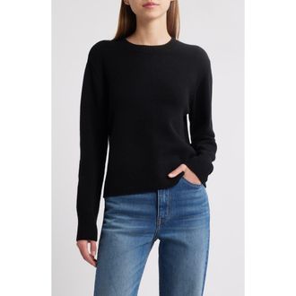 Frame Denim Cashmere Crewneck Sweater in Noir at Nordstrom Rack, Size Small
