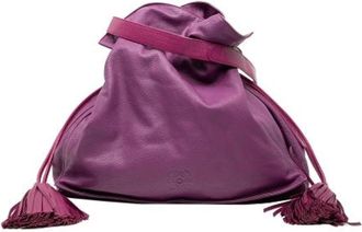 Loewe Pre-owned Bucket Bags, female, Purple, Size: ONE SIZE Pre-owned Leather Bucket Bag