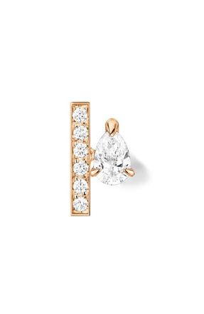 Repossi Serti Sur Vide Diamond Single Earring in Rose Gold at Nordstrom