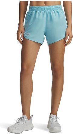 Under Armour Fly By Shorts Womens Shorts Blue Haze/Blue Haze/Reflective : LG (US 12-14), Mesh/Polyester