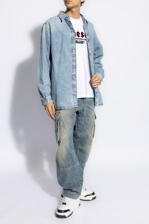 Diesel Denim Shirt D-SIMPLY, Mens, Blue