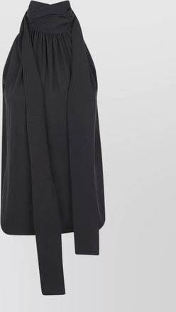 Valentino Garavani georgette halterneck top gathered detail