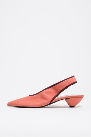 Bimba & Lola Suede Slingback Shoe With Low Heel in Salmon at Nordstrom, Size 35