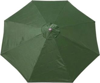 OEM Toile De Rechange Pour Parasol - 3 M - 8 Baleines - Polyester Double Couche - Imperm&eacute;able - R&eacute;sistant Aux Uv - Vert Fonc&eacute;