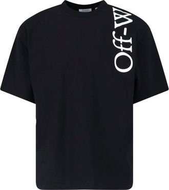 Off-white Black Vertical Bookish Cotton T-Shirt