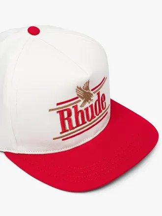 Rhude Mens Rossa Structured Hat Ivory Clothing