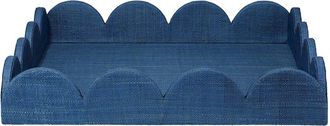 Jamie Young Co. Wonderland Scalloped Decorative Raffia Tray